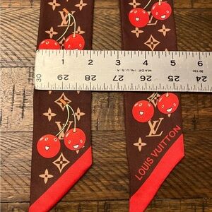 Authentic Louis Vuitton LV Bandeau Monogram Brown cherry Wrap